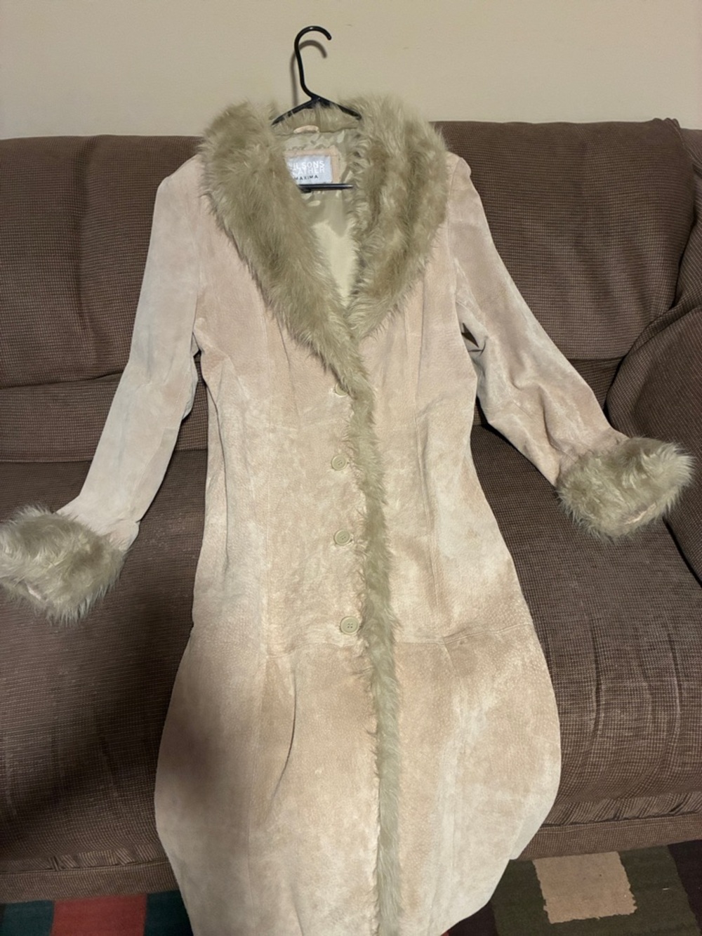 Women's vintage Wilson’s suede Beige Coat